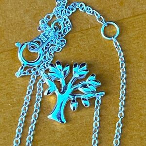 Sterling silver Tree of life chain necklace